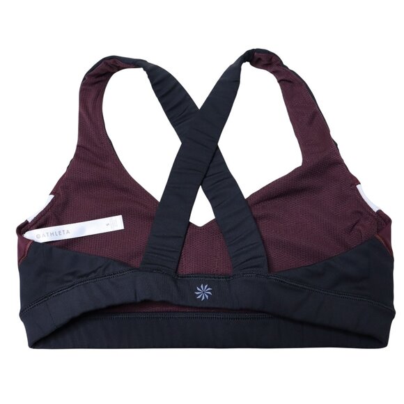 Athleta Sports Bra Womens Small Crunch Colorblock Criss Cross Racerback - Picture 2 of 6